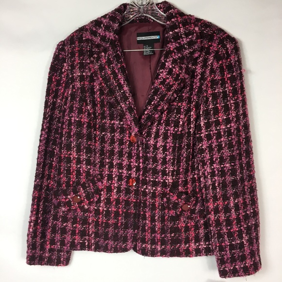 Requirements Jackets & Blazers - Requirements Career Pink Tweed Trail Blazer Jacket